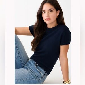 J. Crew Navy Crew Neck Sweater